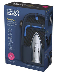 Pocket Plus Folding Table-Top Ironing Board in Black/Blue