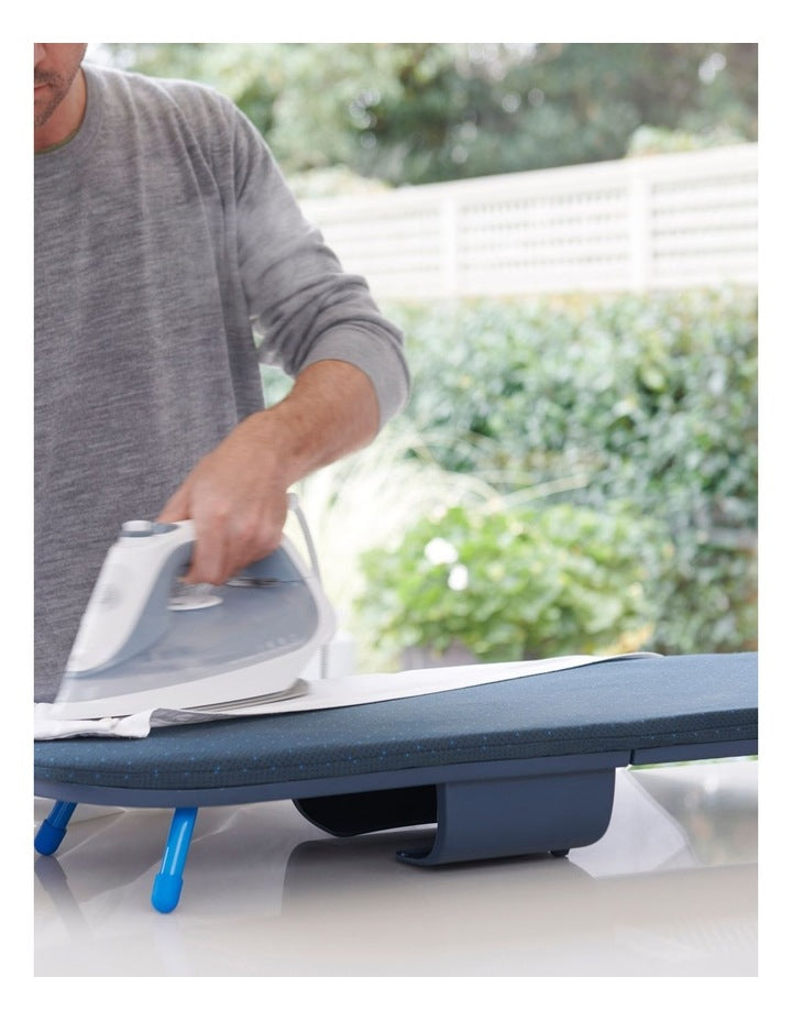 Pocket Plus Folding Table-Top Ironing Board in Black/Blue