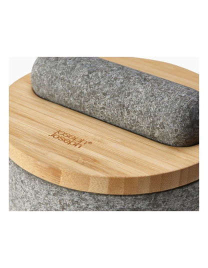 Dash Pestle & Mortar with Bamboo Lid in Granite