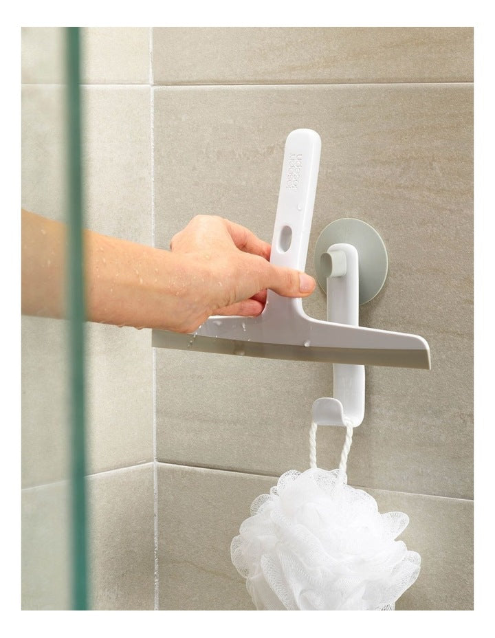 EasyStore Slimline Squeegee with Storage Hook in Grey