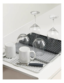 Tier Expandable Draining Mat in Grey
