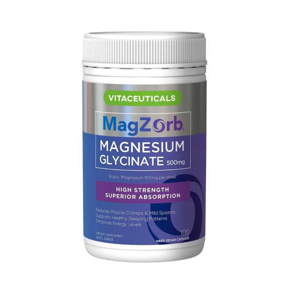 VITACEUTICALS MAGZORB MAGNESIUM GLYCINATE 500MG TABS 100PK