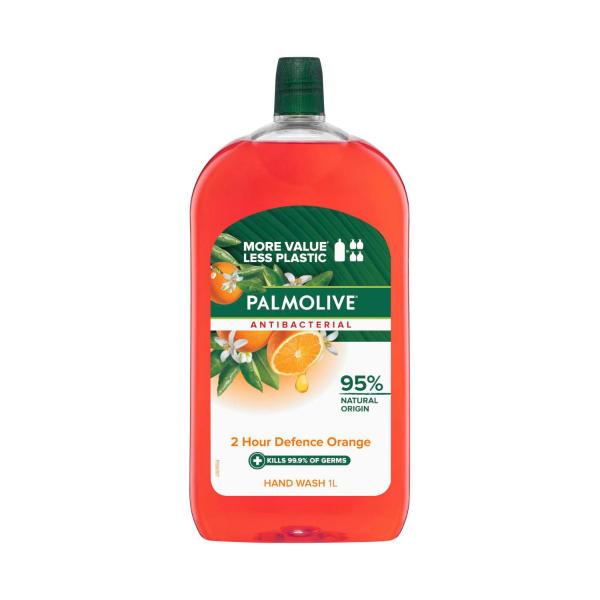 PALMOLIVE ANTIBACTERIAL HAND WASH 2 HOUR DEFENCE ORANGE REFILL 1L