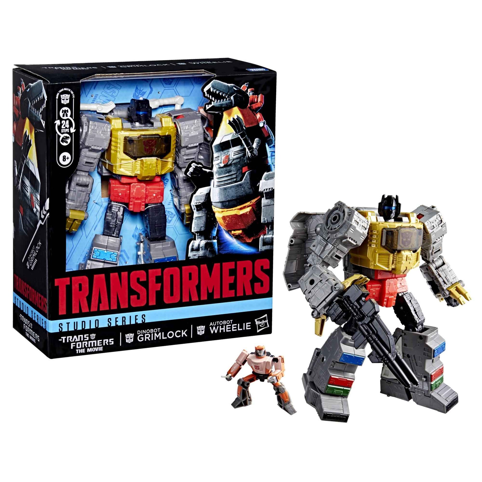 Transformers - Studio Series: The Transformers: The Movie Dinobot Grimlock and Autobot Wheelie Figure