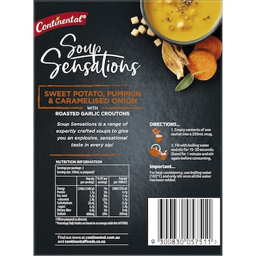 Continental Soup Sensations Sweet Potato Pumpkin & Caramelised Onion 63g