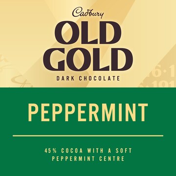 Cadbury Old Gold Peppermint Dark Chocolate Block 180g