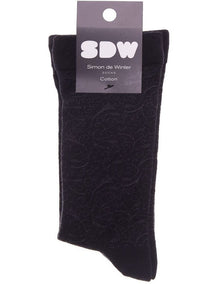 2 Pack Cotton Circulation Crew Socks in Black