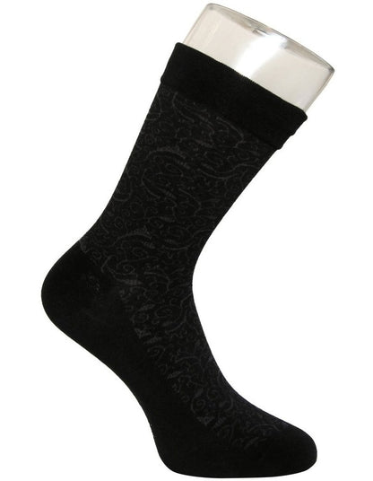Cotton Circulation Crew Socks 2 Pack in Black