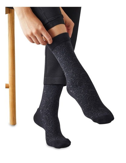 Cotton Circulation Crew Socks 2 Pack in Black