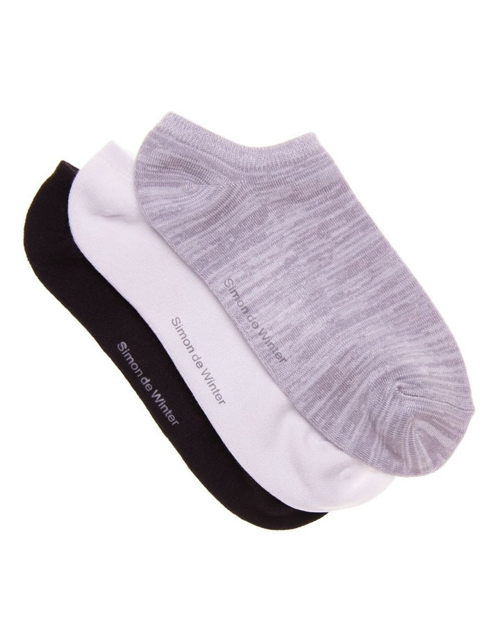 Bamboo Low Cut Socks 3 Pack in Multi