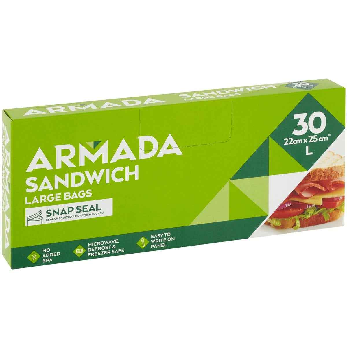 Armada Resealable Sandwich Bag 30 pack