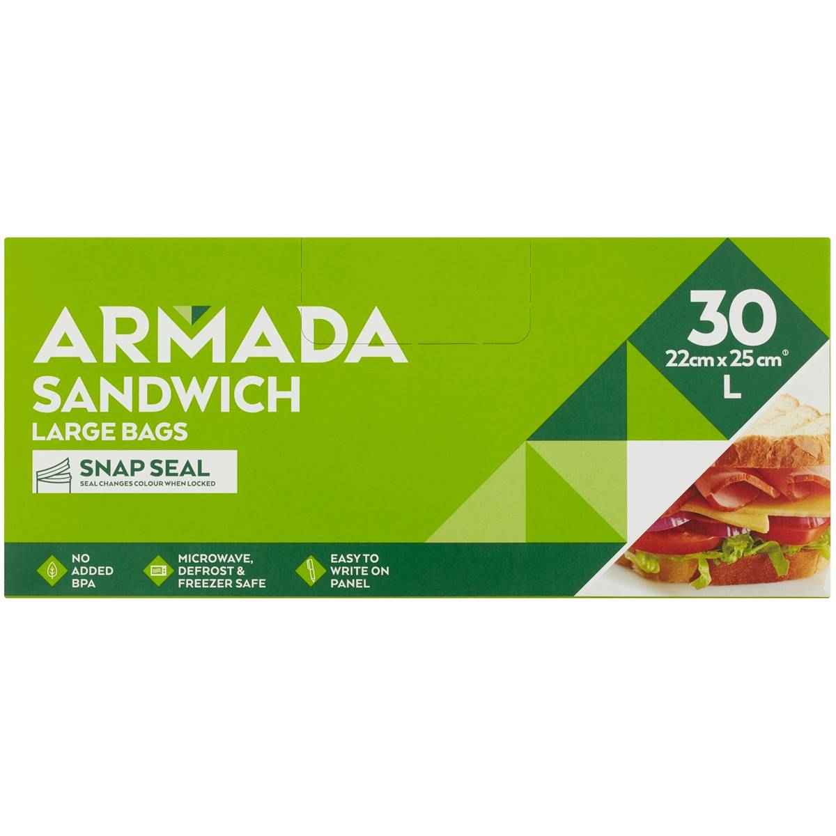 Armada Resealable Sandwich Bag 30 pack