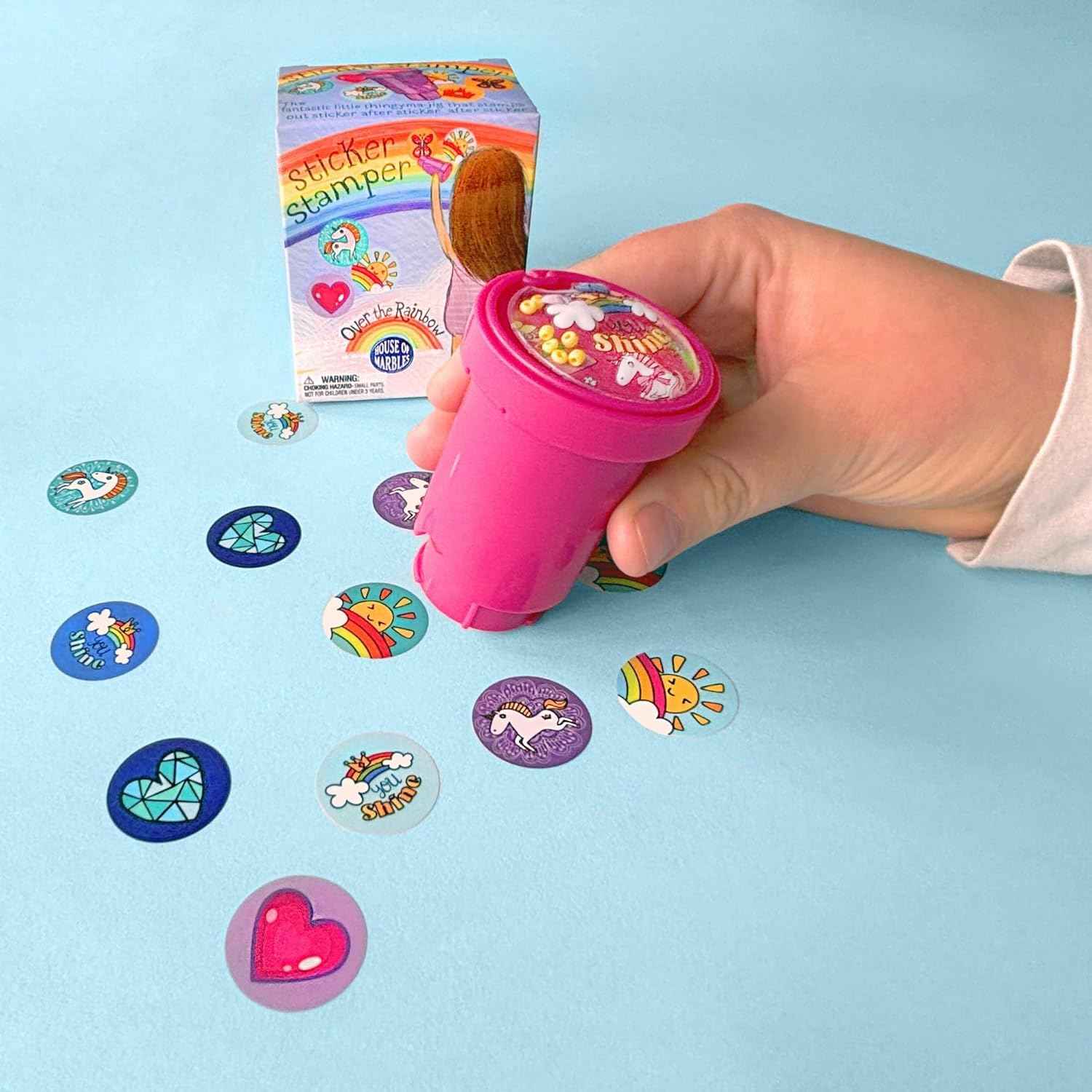 Rainbow Sticker Stamper by House of Marbles Art and Craft for Kids Fairy Unicorn and Castle Theme  3yrs+