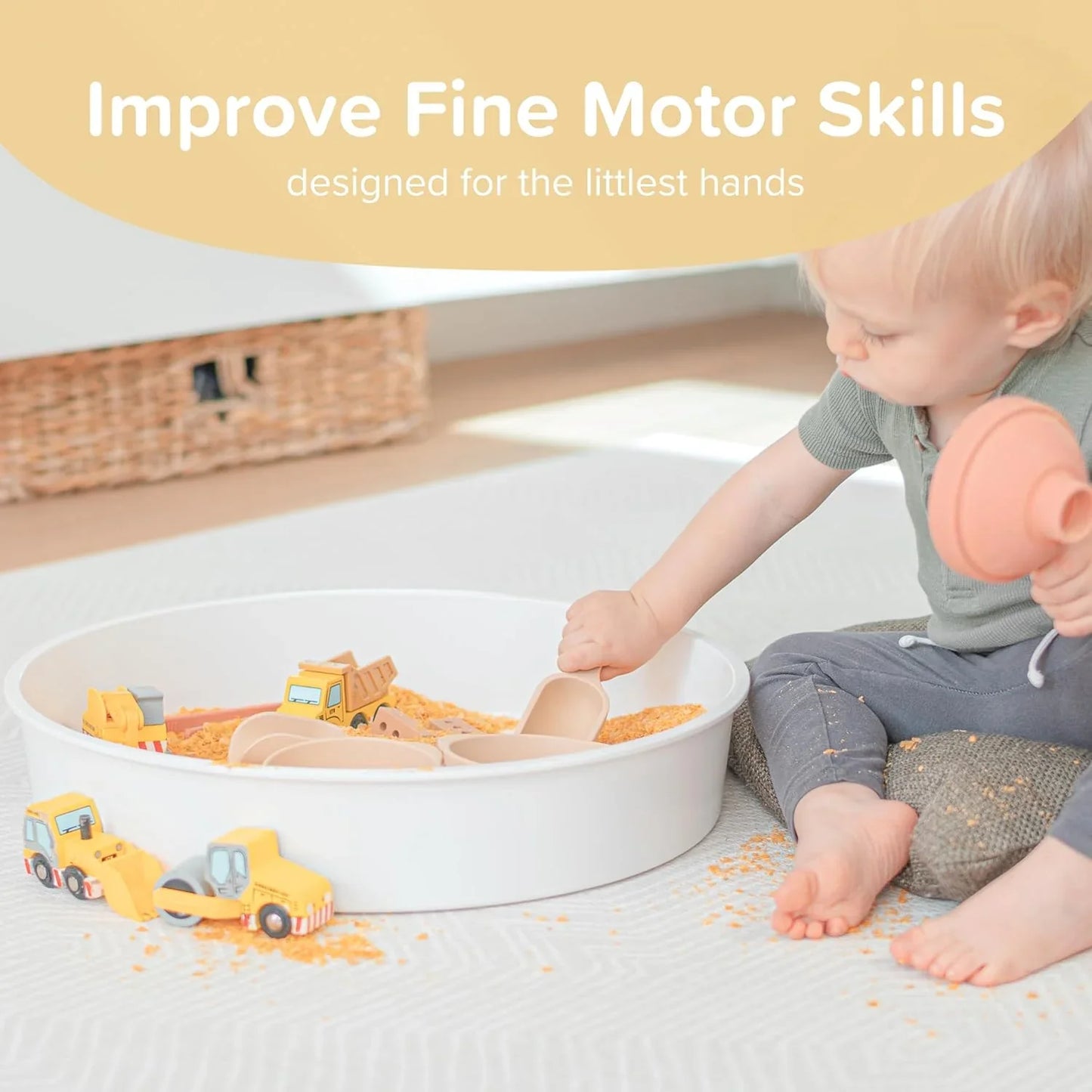 Inspire My Play Pastel Silicone Mini Scoops 4pcs Motor Skills Developmental Toys 10m+