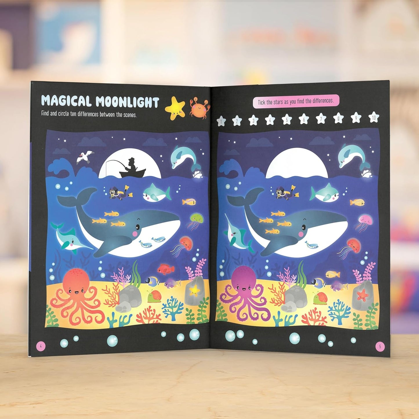 Glow in The Dark Underwater Wonders Activity Book (Paperback) Art and Craft for Kids 4yrs+