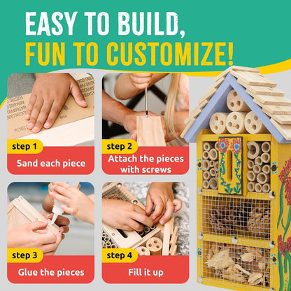 Wooden Bug Hotel DIY Woodworking Kit by Sparkjump 4yrs+