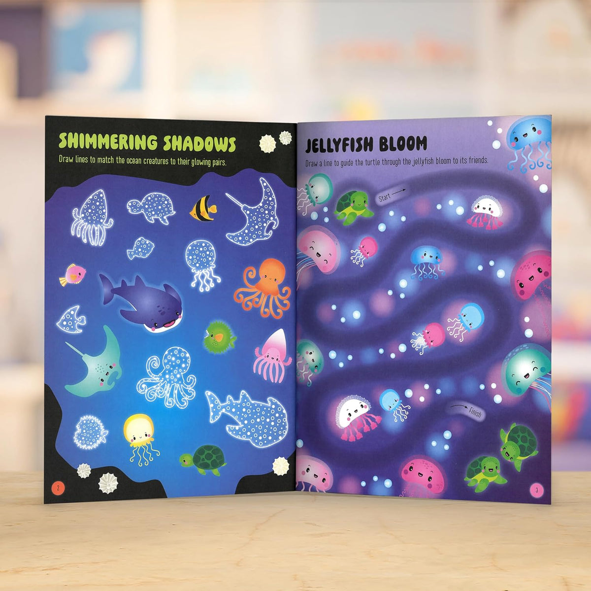Glow in The Dark Underwater Wonders Activity Book (Paperback) Art and Craft for Kids 4yrs+