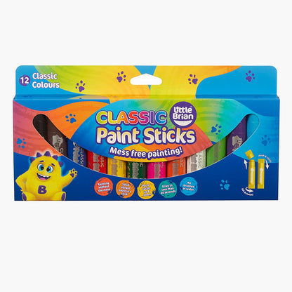 Little Brian Paint Sticks Classic 12 Pack Art and craft for kids 3yrs+