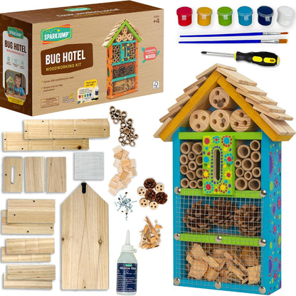 Wooden Bug Hotel DIY Woodworking Kit by Sparkjump 4yrs+
