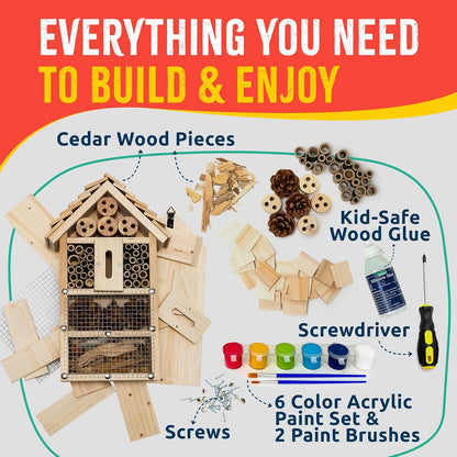 Wooden Bug Hotel DIY Woodworking Kit by Sparkjump 4yrs+