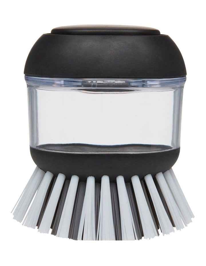 Soap Dispensing Palm Brush in Black