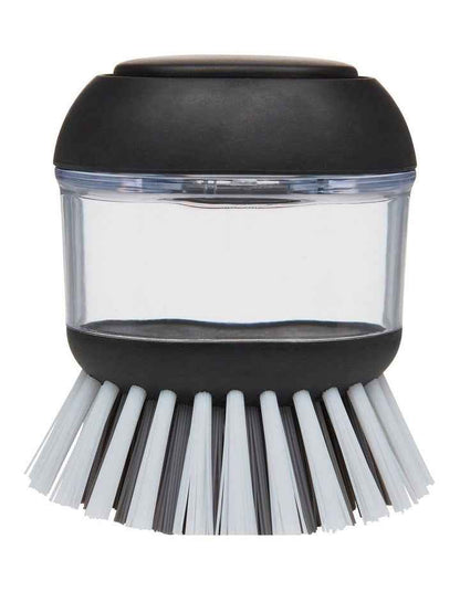Soap Dispensing Palm Brush in Black