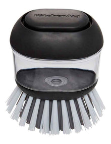 Soap Dispensing Palm Brush in Black