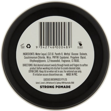 Jack The Barber Strong Pomade Mens Hair Styler High Shine Finish 95g