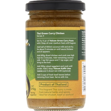 Valcom Paste Thai Green Curry 210g