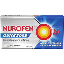 Nurofen Quickzorb Quick Pain Relief Caplets 200mg Ibuprofen 12 Pack