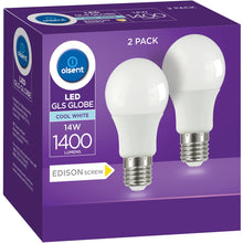 Olsent Led Gls Es 14w 1400lm Cw 2 Pack