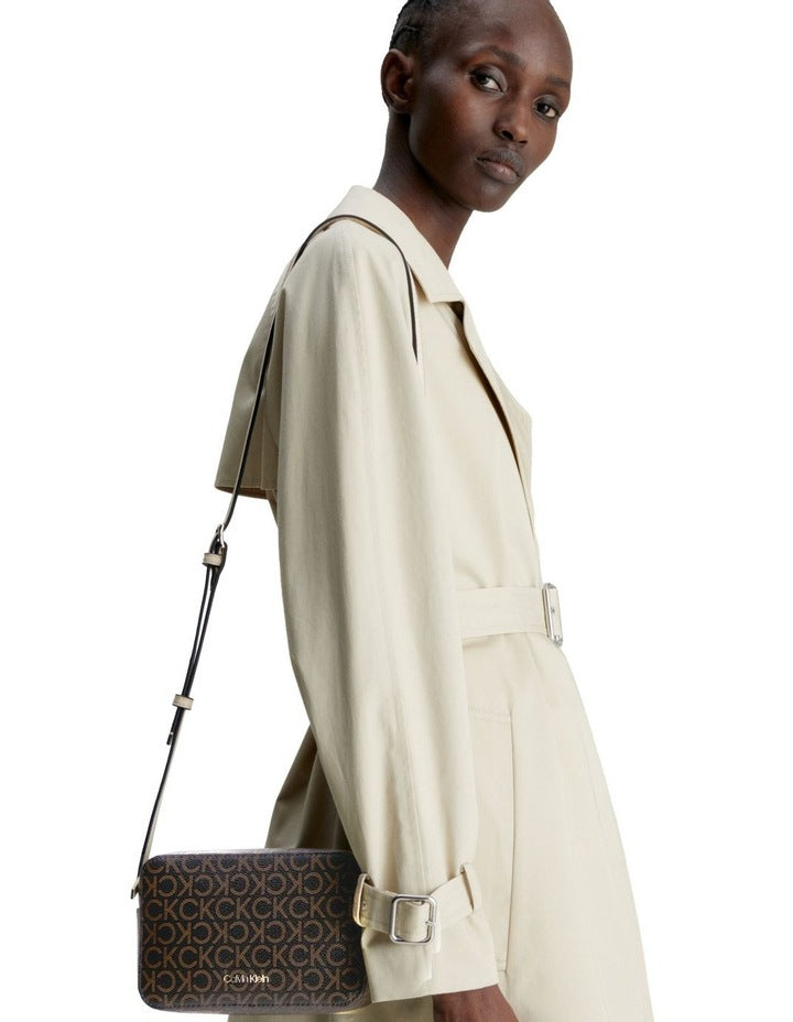 Brown Camera Crossbody Bag