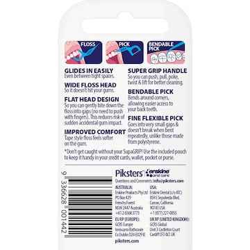Piksters SupaGrip Dental Floss Picks 20 pack