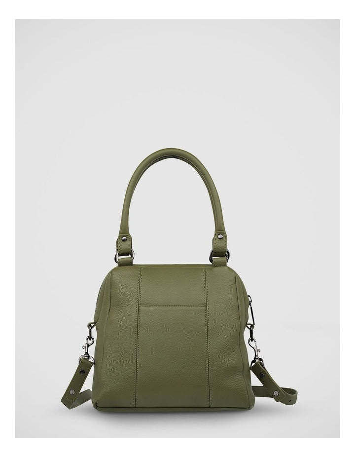 Last Mountains Double Handle Satchel Bag in Khaki