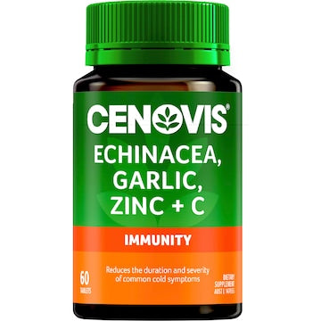 Cenovis Echinacea Garlic Zinc & Vitamin C For Immune Support 60 pack