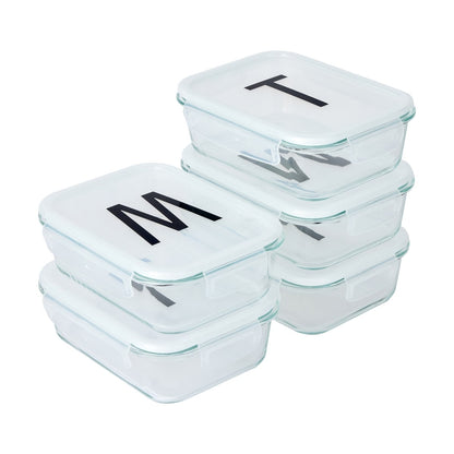 Monday-Friday Glass Food Storage Set