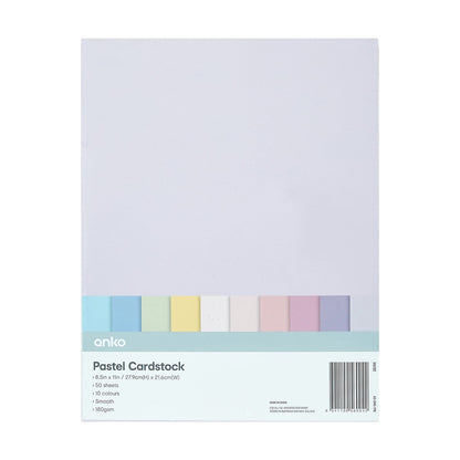 50 Pack Cardstock - Pastel