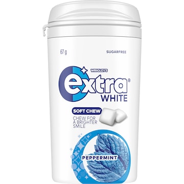 Extra White Soft Chew Peppermint Sugar Free Chewing Gum 67g