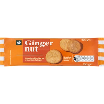 Woolworths Gingernut Biscuits 250g