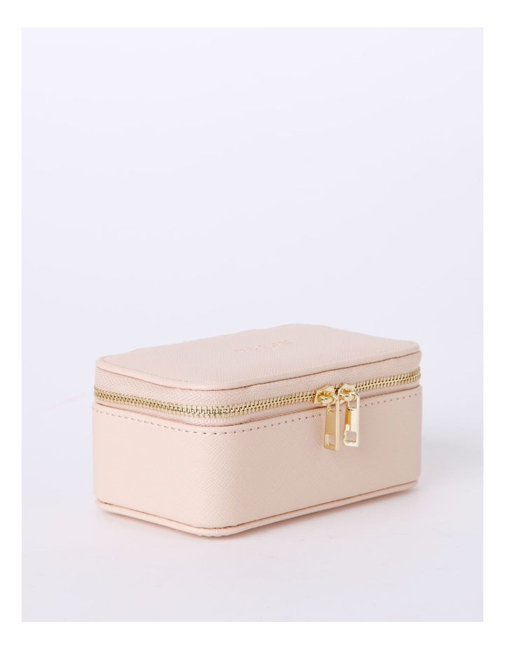 Small Zip Around Jewellery Box in Blush