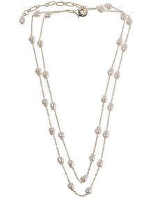 Chain Necklace in Pearl Gold