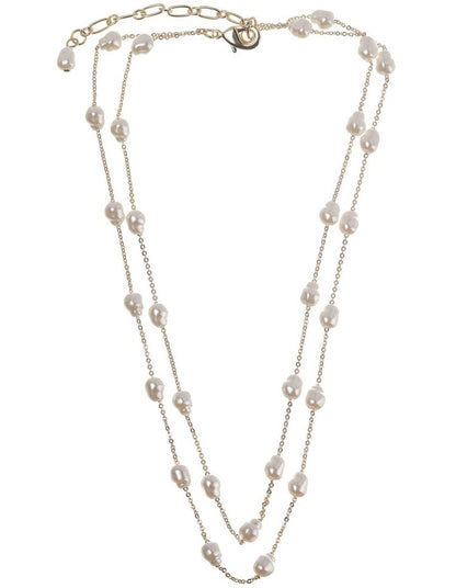 Chain Necklace in Pearl Gold