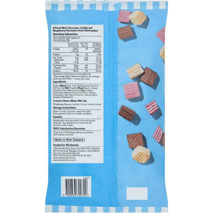 Woolworths Creme Wafer Mini Biscuits 6 pack