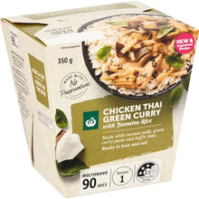 Woolworths Thai Green Chicken Curry With Jasmine Rice 350g