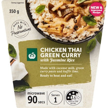 Woolworths Thai Green Chicken Curry With Jasmine Rice 350g