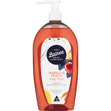 The Balnea Body Company Body Wash Mango & Peach 1L