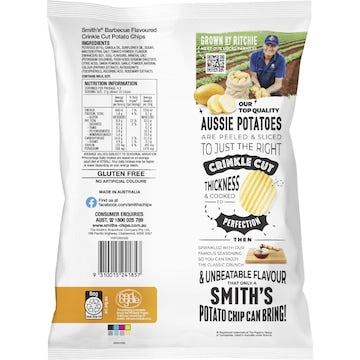 Smith's Crinkle Cut Potato Chips Barbecue 170g