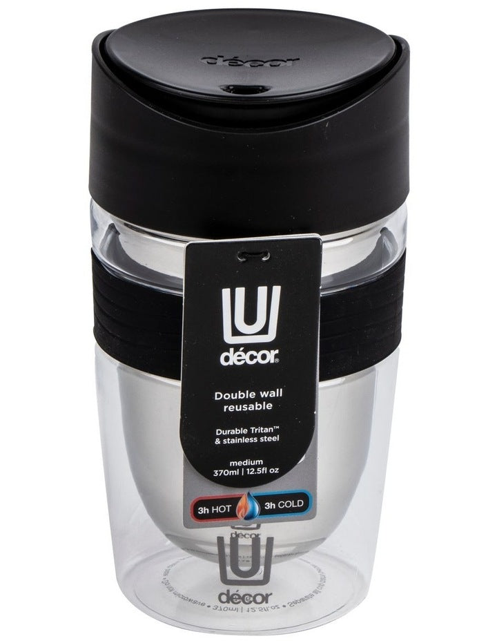 Double Wall Travel Cup 370ml in Tritan/Stainless Steel