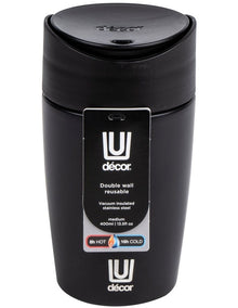 Insulated Double Wall Travel Cup 400ml in Stainless Steel