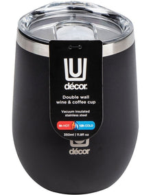 Insulated Wine and Coffee Cup 350ml in Stainless Steel